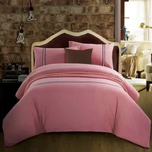 High Quality Cotton Comforter Set Flat Fitted Bed Sheets in Queen Twin Sizes Washed Label for Home Hotels Weddings Plain Style