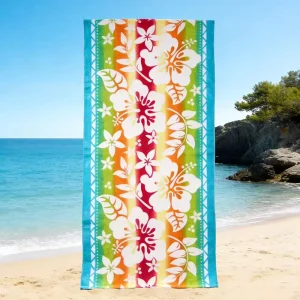 High Quality Cotton Terry Velour Beach & Bath Towel Soft Absorbent for Home & Outdoor Use