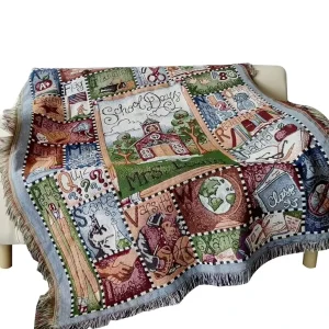 High Quality Custom Bohemian Tapestry Blanket Throw Well Designed Floral Character Cartoon Vintage Festival Patterns