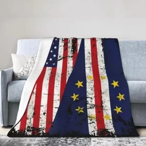 High Quality Custom Flag of Cape Verde Fashion Flannel Sofa Blanket Household Siesta Blanket for All Seasons