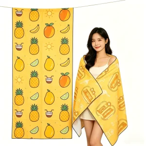 High Quality Custom Hypoallergenic Microfiber Camping Towel Quick Dry Sand Free Recycled Durable Beach Towel