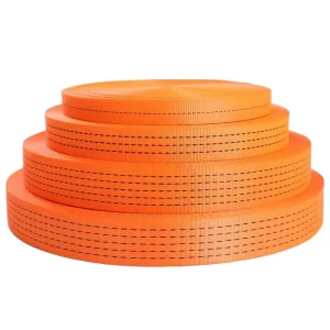 High Quality Custom Industrial Woven Polyester Webbing 25-100mm Flat Web Sling Cargo Strap Material 1 Ton Lifting Capacity