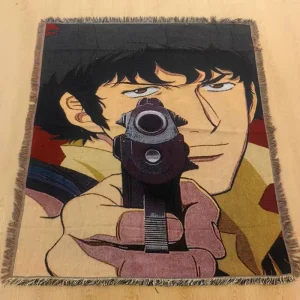 High Quality Custom Japanese Anime Tapestry Throw Blanket Woven Polyester/Cotton Tassel Edge Four Seasons Warm Comfortable