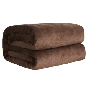 High Quality Custom Logo Fleece Throw Blanket Custom Logo Size Super Cozy Fleece Flannel Blanket for Home