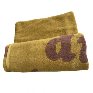 High Quality Custom Logo Large Thick Terry Cotton Woven Bath Towel