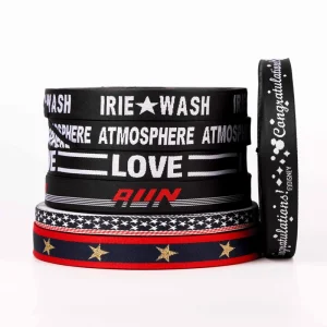 High Quality Custom Logo Polyester Webbing Colorful Jacquard Webbing For Bag Strap And Garment