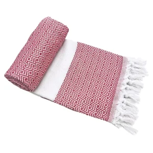 High Quality Custom Logo Printed Striped Turkish Cotton Beach Towels with Tassel 100% Cotton Summer Use