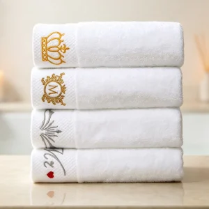 High Quality Custom Logo Solid Color Outdoor Cotton Towel Heavy GSM Premium Absorbent Multi purpose Cotton Towels