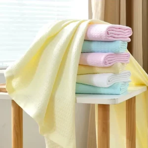 High Quality Custom Logo Woven Quick dry Super Absorbent Polyester Nylon Home Hotel Bath Towel