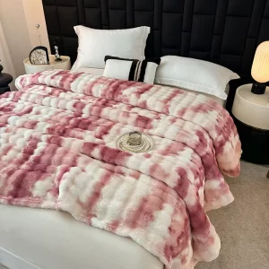 High Quality Custom Marble Pattern Flannel Blanket Anti static Fuzzy Cozy Warm Blanket for Office Home Bed Decoration