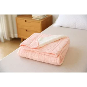 High Quality Custom Nature Super Soft Fluffy Chunky Knit Chenille Throw Blanket Baby Knitted Blankets