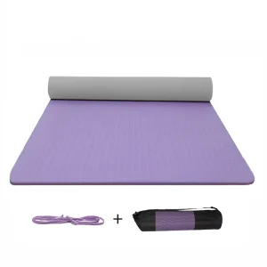 High Quality Custom TPE Gym Exercise Yoga Mat Thick Anti Slip Durable with Color Laser Engraving Printing