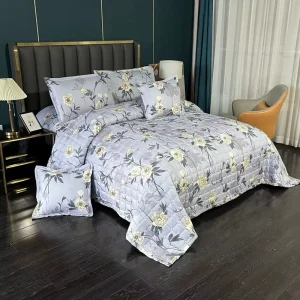 High Quality Customized Design Pillow Case Bedding Set with Fitted Sheet
