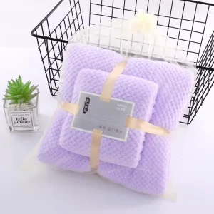 High Quality Customized Logo Luxury Microfiber Bath Sheets Set Natural Colorful Coral Fleece Quick-Dry