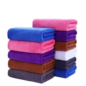 High Quality Customized Logo Microfiber Car Wash Towel Soft Plush Double Sided Cleaning Cloth Pad Towel for Car Wash