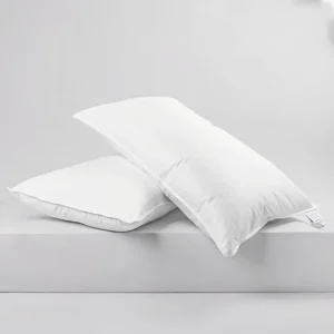 High Quality Customized Print Logo White Pillow Bed Duck Down Fiber Pillow for Hotel Home Bed