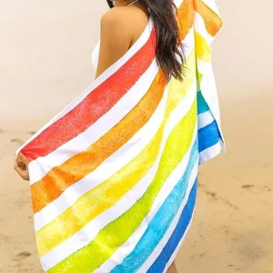 High Quality Double Sided Microfiber Beach Towel Quick Drying Breathable Eco Friendly Novelty Sand Free Portable for Swim Use