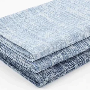 High Quality Durable Lightweight Soft Finish 325g Stripes Blue 80% Cotton 20% Polyester 11.46oz Jacquard Denim Fabric