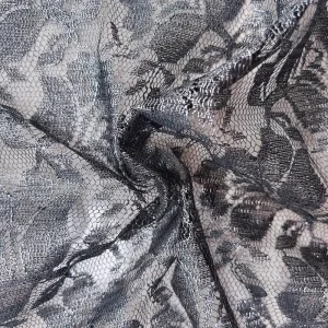High Quality Eco Friendly 100% Polyester Heavyweight Black Lace Fabric Popular in for Dancewear & Sleepwear