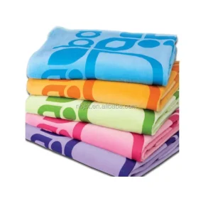 High Quality Eco Friendly Compressed Knitted Sports Tropical Cotton Customized Printed All Season Beach Towel