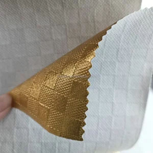 High Quality Eco Friendly Waterproof Plain Metallic Film Laminated Nonwoven Fabric Rolls for Shopping Bags Free Sample