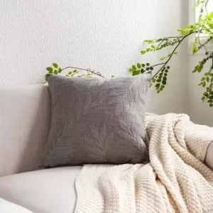 High Quality Embroidered Wheat Sofa Square Pillow Cover Comfortable Simple Style Home Decorative Cushion Cover