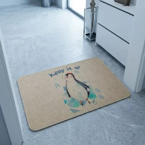 High Quality Entrance Linen Door Mat Washable & Cushioned Animal Print for Home & Hotel Use