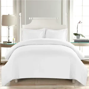 High Quality European Classic Plain White Fluffy Soft Sanding Knitted Comforters Duvet Cover Sets