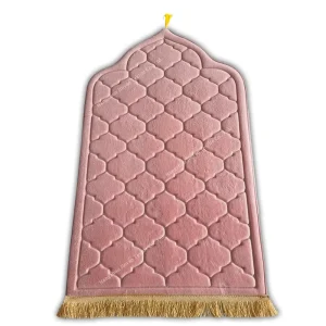 High Quality Factory Flannel Thick Embossed Prayer Rug Portable Prayer Mat Customizable