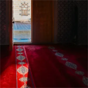 High Quality Fireproof Islamic Prayer Rug Custom Pattern Muslim Prayer Mat Flame Retardant Sajadah for Ramadan and Eid Gift