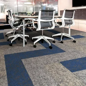High Quality Flame Retardant Fireproof Carpet Tiles Manufacturer Modular in Stock Patterned Grey