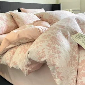 High Quality Floral Duvet Cover Set Comforter Cover Yarn Dyed Jacquard Cotton Quilt Cover