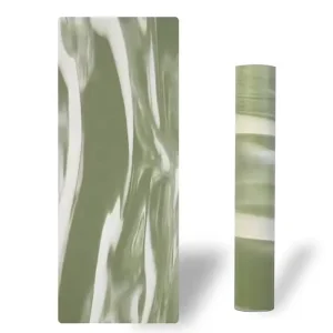 High Quality Foldable PU Natural Rubber Sports Exercise Fitness Yoga Mat Custom Logo Prints Waterproof Durable Carrying Yoga