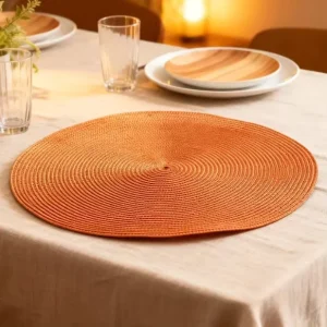 High Quality Haute Couture Placemat pp Gold Multi color Waterproof Non slip Reusable Table Placemat