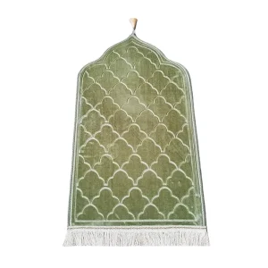 High Quality Heat Press Texture Shaped Raschel Thick Muslim Prayer Mat Floor Mats Middle Eastern Praying Mat for Rugs