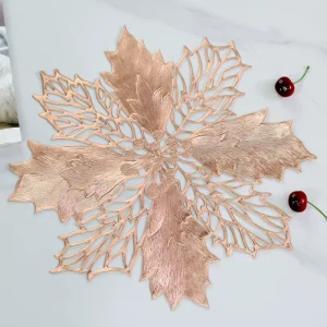 High Quality Hollow Pvc Vinyl Place Mat Decorative Dinning Table Mats Heat Resistance