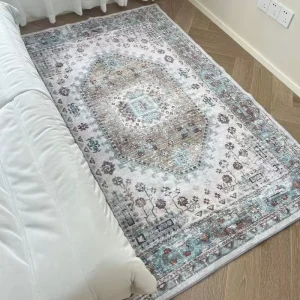 High Quality Islamic Prayer Rug with Compass Soft Plush Muslim Sajadah Non slip Backing Portable Namaz Mat for Home