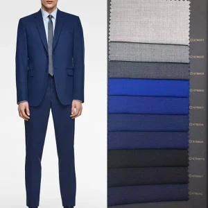 High Quality Italian Wool Suit Fabric Lace Worsted Yarn Dyed Woven Anti Pill