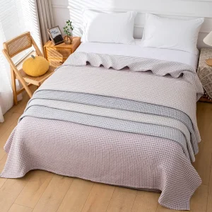High Quality Japanese Zen Korean Style Woven Throw Blanket Cotton Polyester Custom Pattern for Tatami Room Decor