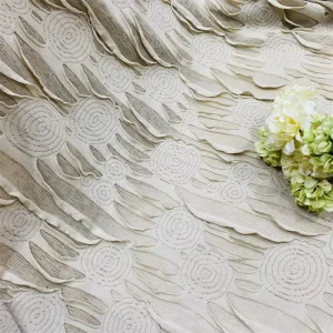 High Quality Lightweight Anti Pull Tearable Spandex Polyester Knitted Jacquard Fabric Double Layer Design Decorative Lace