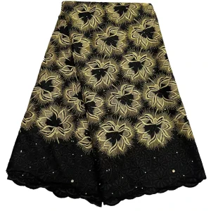 High Quality Luxury 100% Cotton Florals Patterns Woven Curtain Voile Fabric for Home Textile Furniture