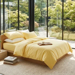High Quality Luxury Factory Stock Bedding All-Season 4 Pcs Set Solid Duvet Cover Soft Bed Sheet Bed Sheets for Home OEM ODM