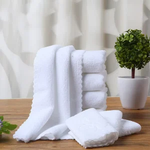High Quality Luxury Hotel 100% Cotton Bath Towels & Tub Mats Soft White Custom Printed For Adults