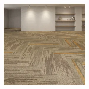 High Quality Luxury Jacquard Geometric Pattern Nylon Carpet Tiles Washable Thick Pile for Office Bedroom Living Room Hotel Use
