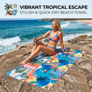 High Quality Luxury Quick-Dry Sand-Free Cotton Beach Towels Personalized Microfiber Bath Towels