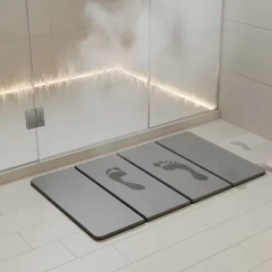 High Quality Machine Made Super Absorbent Quick Dry Waterproof Anti-Slip Solid Modern Washable Design Bathroom Home Bath Mats