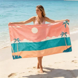 High Quality Microfiber Beach Towel Custom Logo Summer Sand Pool Beach Swim High Absorbent Soft Skin Friendly Beach Towel