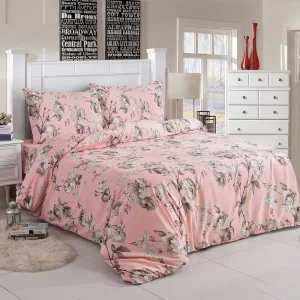 High Quality Modern 300tc Floral Printed Duvet Cover Set 2 Pillow Covers Soft Brushed Microfiber Eco Friendly Custom Logo for