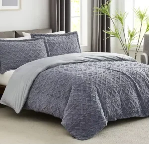 High Quality Modern Tufted 100% Polyester Velvet Plush Fluffy Eco-Friendly Fall Winter Warm Sherpa Fleece King Queen Size
