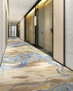 High Quality Modern Tufted Plush Nylon Printed Hotel Wall to Wall Corridor Carpet